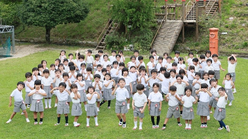 園庭に集合