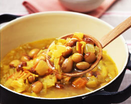 虎豆とたっぷり野菜のカレースープ